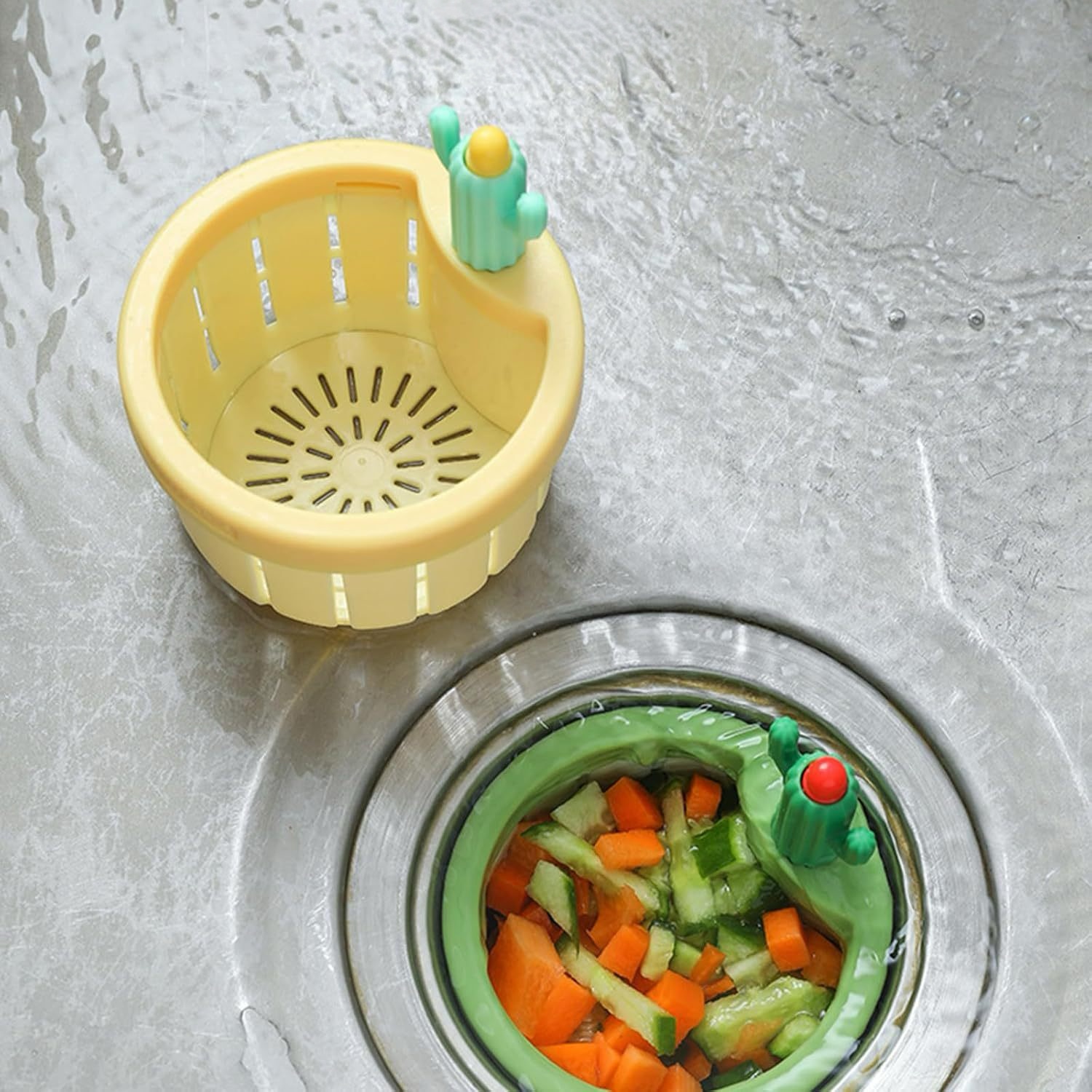 Cactus Sink Filter Basket Versatile Kitchen Sink Strainer Cute Press